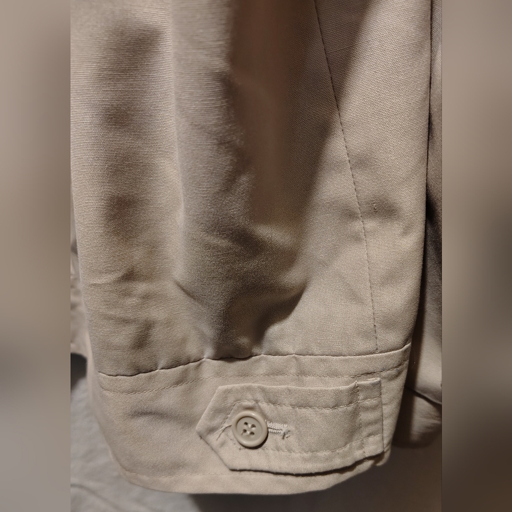 London Fog Vintage Men's Harrington Lightweight Beige Jacket Size 44 Reg - Picture 9 of 10